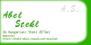 abel stekl business card